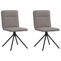 vidaXL Sillas de comedor 2 unidades tela en color Gris oscuro/Taupé/Gris nube y más | cómodas modernas ergonómicas para comedor cocina salón hogar - details 1