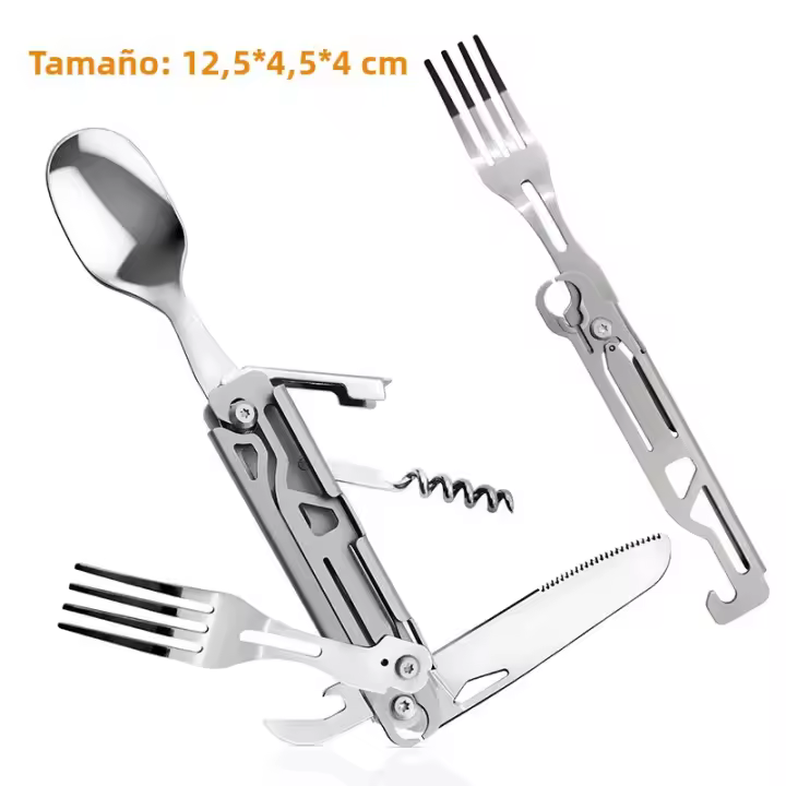 Mesa De Camping Plegable GH02 5 En 1 Multifuncional Portátil Con Abrebotellas Y Abrebotellas Utensilios De Comida Para Picnic - 1