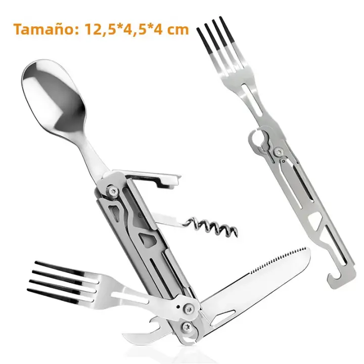 Mesa De Camping Plegable GH02 5 En 1 Multifuncional Portátil Con Abrebotellas Y Abrebotellas Utensilios De Comida Para Picnic - 1