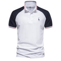 Novedad de verano, camisa POLO de manga corta de talla europea con manga raglán para hombre, sudadera informal con empalme para hombre - details 1
