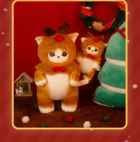 Muñeco De Peluche De Delfín Y Gato Navidad Serie Limitada Edición Sandy Suave Algodón PP Juguete Colgante Para Niños Regalos De Navidad - details 8