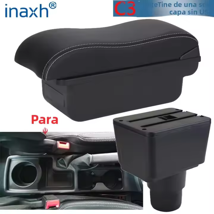 Caja De Reposabrazos Para FORD EcoSport 2018-2024 Accesorios De Coche Armrest Storage Leather/ABS Plastic Interior Retrofit Para Ford EcoSport - 1