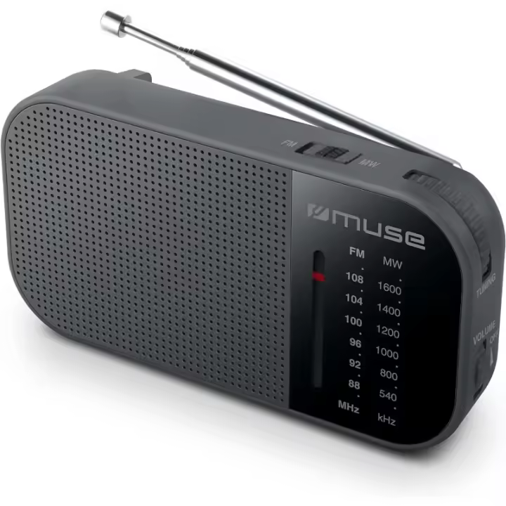 Muse Radio Portátil M-025R Negro - 1