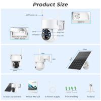 Cámara Solar Inalámbrica 4MP 2K Con Batería De 7800mAh Detectores PIR PTZ Wifi CCTV Surveillance IP iCSee Para Interior Y Exterior - details 1