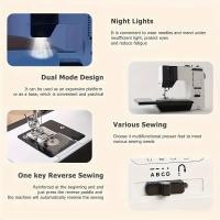 Mini máquina de coser, fácil de transportar, versátil, con 38 patrones de puntadas, adecuada para coser ropa, cortinas, almohadas y muñecas, para satisfacer sus diversas necesidades diarias de costura - details 5
