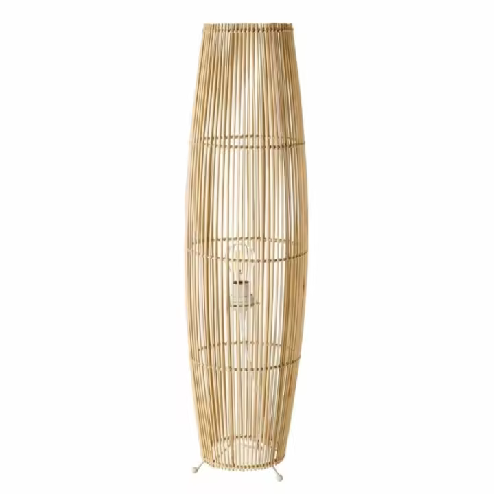 Dcasa Lámpara de pie varillas de bambú natural de Ø 24x88 cm - 1