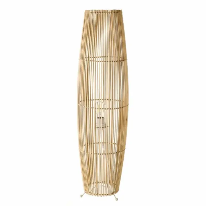 Dcasa Lámpara de pie varillas de bambú natural de Ø 24x88 cm - 1