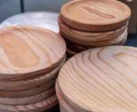 Banner - Plato para pulpo madera de pino natural  12 cm