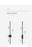 Lámpara De Pared Minimalista Nórdica LED Para Decoración Del Hogar Iluminación Doméstica Apto Para Dormitorio Cocina Comedor Estudio Baño Material Aluminio Negro - details 13