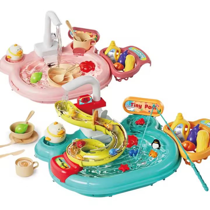 Juguetes De Cocina Interactivos Para Niños 2 En 1 Basin De Juego De Cocina Y Puzzle Montessori Regalo Educativo Para Niños Aprendizaje Por Juego - 1