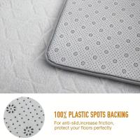 Alfombra De Pies Para Baño Y WC Antideslizante Absorbente De Agua Impermeable U-Shaped Alfombrilla De Poliéster 100% - details 5