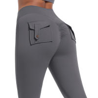 SSITO Leggings de Gimnasio con bolsillos, pantalones de entrenamiento para correr, Pantones Atlético de Alta elasticidad para Mujer, pantalones SexIs de Belta High, Mallas de elevación de glúticos de Color sólido - details 32