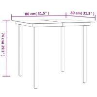 vidaXL Juego de comedor para jardín 3 piezas acero y textilene negro - details 6