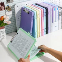 Carpeta De Escritura A4 Con Clip De Metal Estuche Para Archivos De Colores Dulces Estilo Coreano Simple Para Oficina Y Escuela - details 2