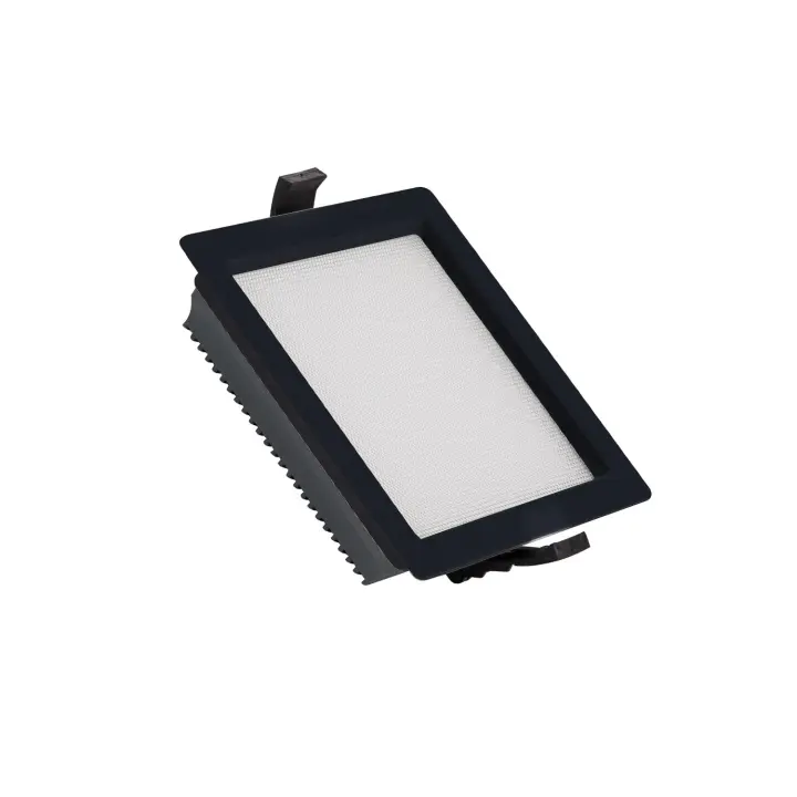 Ledkia Downlight LED 15W Cuadrado SAMSUNG Aero 130 lm/W Microprismático LIFUD Corte 135x135 mm Negro 3000K Blanco Cálido - 1