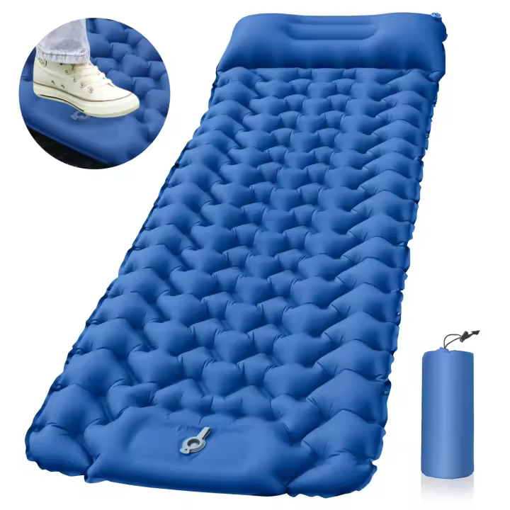 Alfombra De Dormir Para Exteriores Con Cojines Inflable Para Camping Matrícula Plegable Ultraligera Almohada De Aire Para Senderismo Trekking - 1