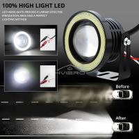 Faros LED Auto DRL COB 12V Luz Diurna Inalámbrica Para Coche Con Señal De Faros Y Luz De Fosa Luz Del Aire Angel Eyes Para Hyundai Accent - details 19