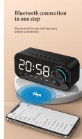 BIT Reloj despertador con Radio Digital, altavoz con Bluetooth, pantalla LED de hora y alarma y superficie de espejo para escritorio - details 7