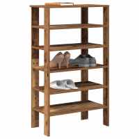 vidaXL Mueble zapatero madera contrachapada 61x32x105 cm en color Negro/Gris hormigón/Roble artisan y más | almacenamiento funcional diseño moderno para baño dormitorio sala - details 6