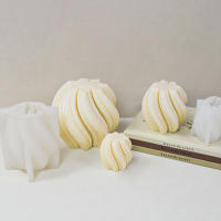 Molde De Silicona Para Velas De Arquitectura Geométrica Ondulada Y Torcida 1pc Molde De Cera Moderno Para Decoración De Ambiente - details 3