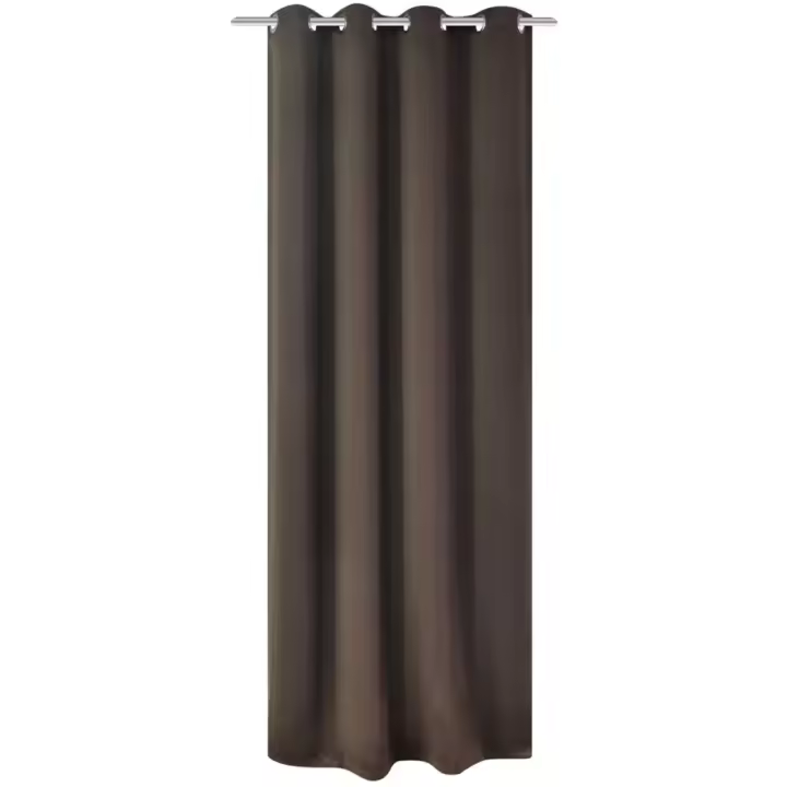 vidaXL Cortina opaca con ojales de metal 270x245 cm marrón - 1