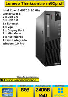 Ordenador de sobremesa Lenovo Thinkcentre m93p ssf core i5 8gb Ram 240 gb ssd - details 0