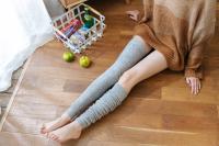 Calentadores De Pierna De Algodón Para Mujer Invierno Gaiter Alto Rodilla Manguito Largo Suave Calcetines De Lana Tejidos Cubierta De Pie Topper - details 20