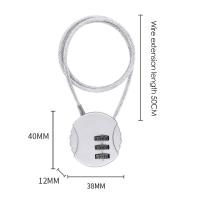 Cerradura De Combinación Inteligente Para Casco De Motocicleta Con Teclado De Alambre Extensible Cerradura Antirrobo - details 1