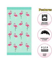 Toalla de secado rápido para mujeres, toalla de playa unisex de viaje, fina, portátil, absorbente, sin pelusa, con estampado de dibujos animados y suave70x150cm - details 0