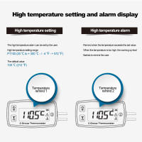 Gauge Medidor De Temperatura Del Motor LCD Antirroto Doble Canal Con Retroiluminación Verde Para ATV Motocicleta Barco - details 4
