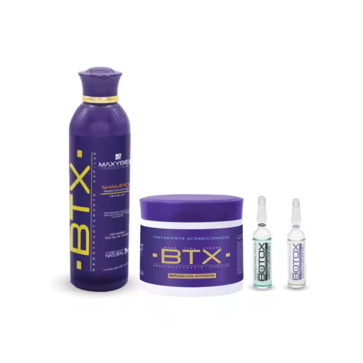 Kit Capilar Efecto Botox 400ml - Incluye Champú, mascarilla, ampolla fase 1 y ampolla fase 2 -  Reparación intensiva, Una manera de prevenir los daños por el paso del tiempo. Todo tipo de cabellos - Ingredientes de origen natural. Libre de sales - 1