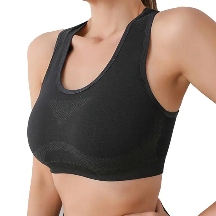 Deportiva Para Mujer Sujetador De Yoga Top Camiseta Alta Absorción de Fitness Correr Gimnasio Sin Costuras Ropa Deportiva - 1