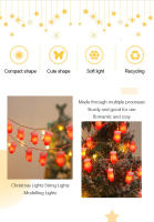 Luces De Navidad LED De Santa Claus Y Campana Para Decoración De Pared Puerta Habitación Fiesta De Año Nuevo Foco Blanco Cálido Fuente De Alimentación De Pilas - details 1