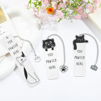 Marcapáginas De Acero Inoxidable Con Diseño Creativo De Gato Y Texto Colorido Regalo Perfecto Para Amantes Del Lectura - details 2