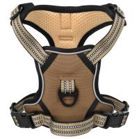 vidaXL Arnés para perros con correa y collar ajustable M Color Azul,  Marrón,  camouflage brown y mas - details 1