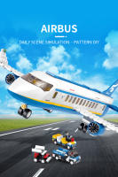 Bloques De Construcción Educativos Para Niños Airbus A320 Modelo De Avión De Carga 463 Piezas Juguete Inteligente Para El Desarrollo De La Razonamiento Espacial Y Manual-Artesanal - details 0