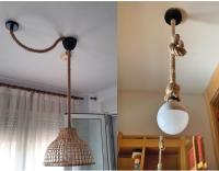 Lámpara Colgante Vintage De Hilo De Jute MANVIV Luz Pendente Industrial E27 Para Interior Estilo Retro Para Sala De Estar/Bar/Loft - details 11