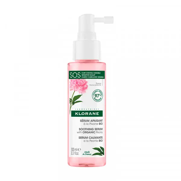 Klorane Serum SOS Peonía Bio - Calma y Protege el Cuero Cabelludo Sensible - 1