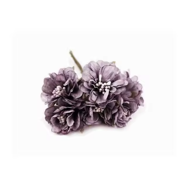 RAMILLETE DE 6 FLORES DE TELA Raíz FLORES - Accesorios de Moda Prácticos y Versátiles - 1