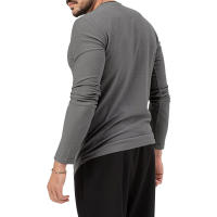 Camiseta de manga larga con cuello redondo de otoño para hombre, jersey holgado, camiseta informal de manga larga para hombre - details 46