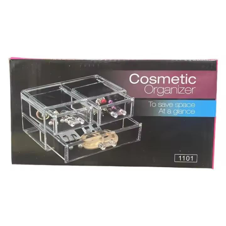 🔥 Organizador Modular Transparente con Espejo ✨ - Caja Multiusos para Cosméticos, Joyas y Oficina (Acrílico PS, Cajones Apilables) - ¡Envío Express desde Madrid! - 1