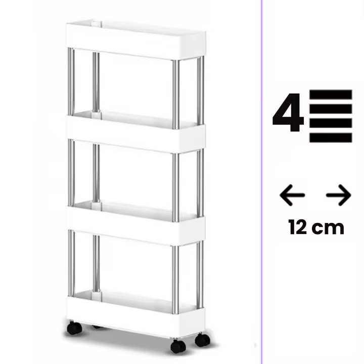 MAGIC SELECT Carro de Almacenamiento, Carrito Auxiliar con Ruedas. Carro Organizador Divisible, Ahorra Espacio, Plástico para Almacenamiento, Baño u Oficina. - 1