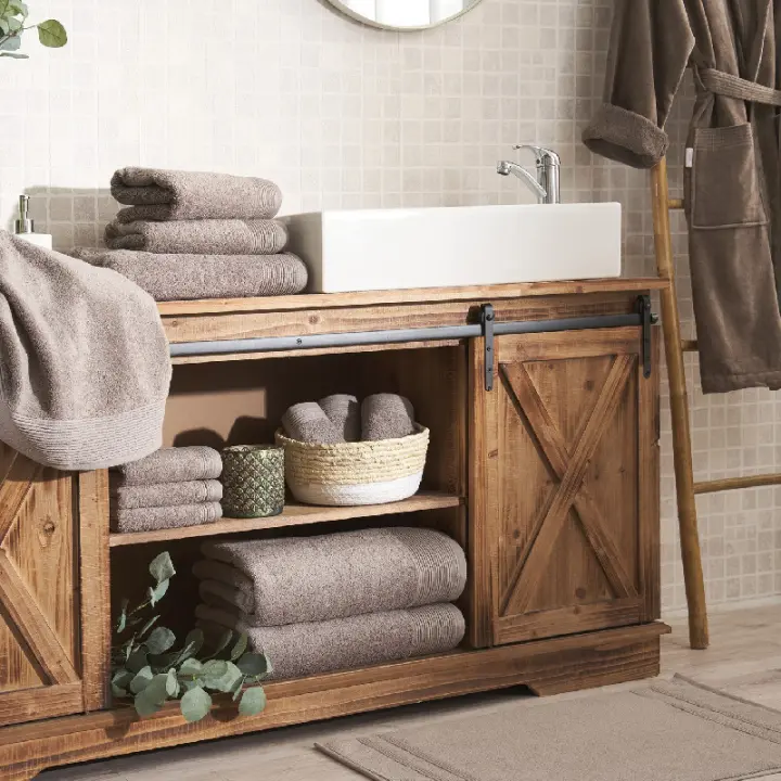 La Mallorquina - Toalla de baño 100% algodón peinado - Basic LM Taupe - 1