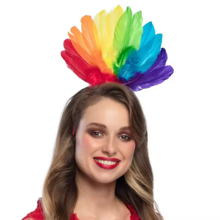 Tocado de Plumas Multicolor (Boland) - 1