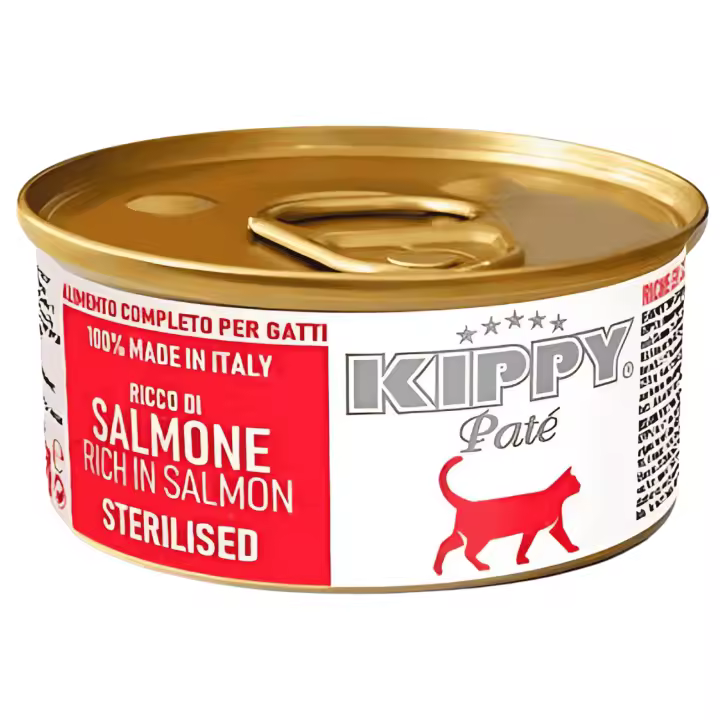 Lata Kippy Cat Paté de Salmón para Gatos Esterilizados – 85 g - 1