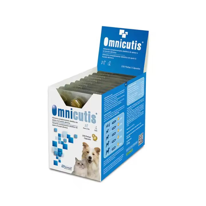 OMNICUTIS 150 cápsulas suplemento dietético integral para la piel de perros y gatos - 1