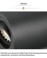 Lámpara De Techo Redonda LED Surface Mounted GU10 Doble Cabeza Para Decoración Del Hogar Spot Light Rotable a 30 Grados Material Aluminio - details 6