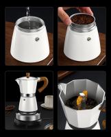 Taza De Espresso Vintage Con Manija De Madera Máquina Eléctrica Moka Italiana Portátil Herramienta De Café Clásica Para Cocina - details 4