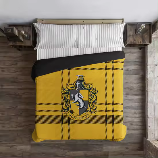 BL BELUM  Funda nórdica Harry Potter, Funda nórdica con botones 100% algodón modelo Classic Hufflepuff - Funda Nórdica Extrasuave - Funda Nórdica 100% Made in Spain - 1