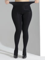 Pareja De Medias De Mujer Oversize Y Finas Que Penetran La Piel Material De Spandex Y Nylon Patrón Sólido Tipo De Tela Tejido Longitud De Pierna 95 Cm Cintura 48 Cm - details 1